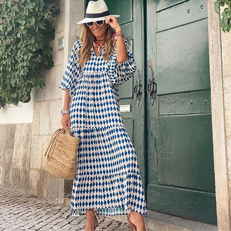 Birgit | Modisches Maxi-Kleid im Vintage-Stil
