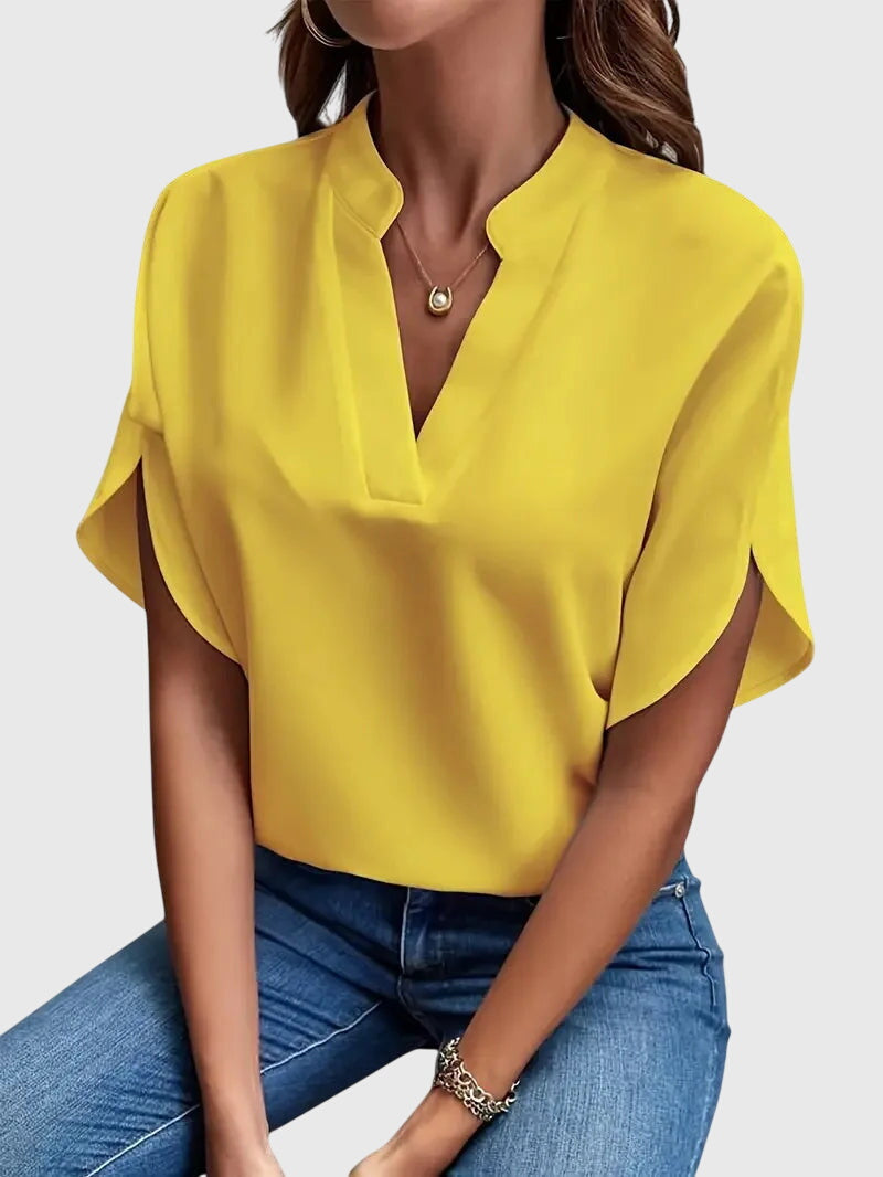 Luviaren™ | Damen V-Ausschnitt-Shirt mit lockerer Passform
