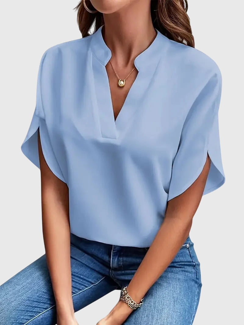 Luviaren™ | Damen V-Ausschnitt-Shirt mit lockerer Passform