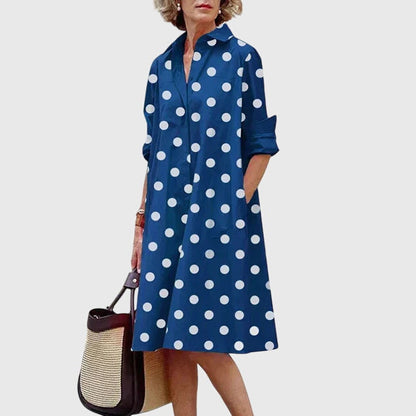 Luviaren™ | Damen Kleid Corrine mit Taschen und fließender Passform