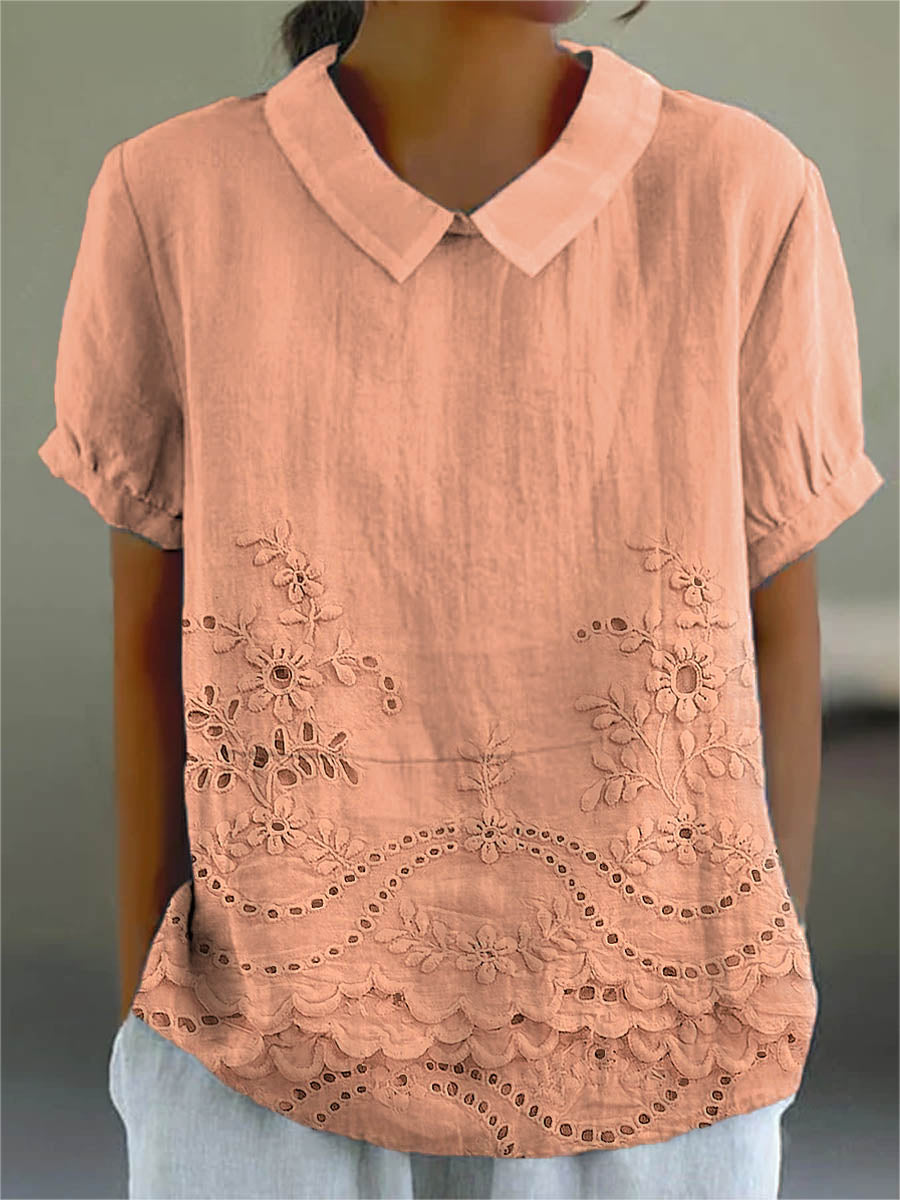 Aurelis™ | Damen Shirt mit floraler Stickerei