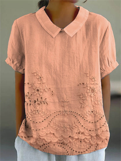 Aurelis™ | Damen Shirt mit floraler Stickerei