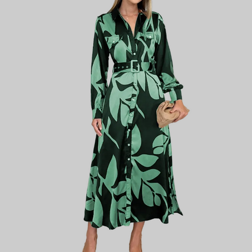 Luviaren™ | Elegantes Riviera Midikleid mit Knopfleiste