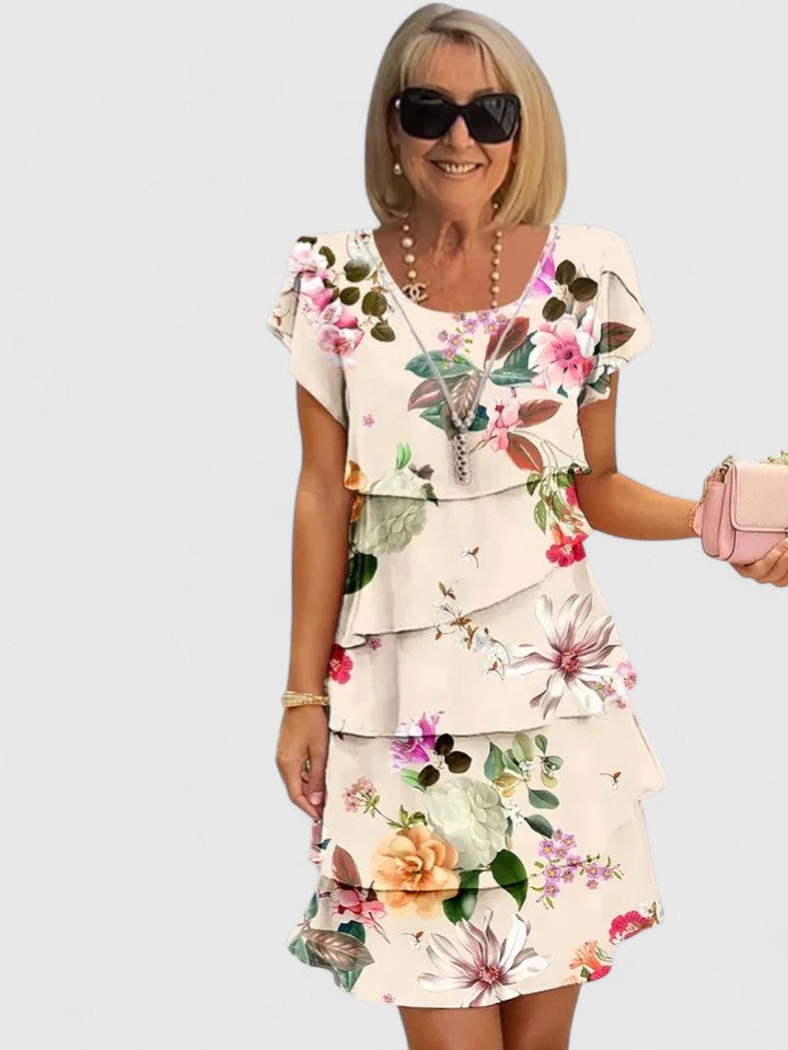 Luviaren™ | Damen Kleid mit Blumenmuster und gestufter Passform