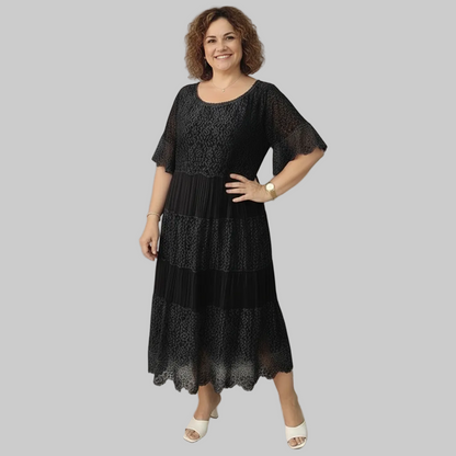 Luviaren™ | Damen Spitzenkleid mit Rundhalsausschnitt