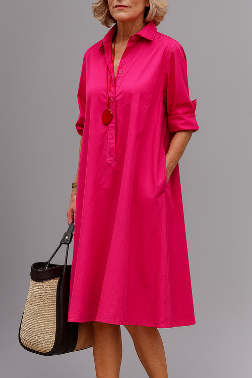 Aurelis™ | Fließendes Midi-Kleid mit femininer Silhouette