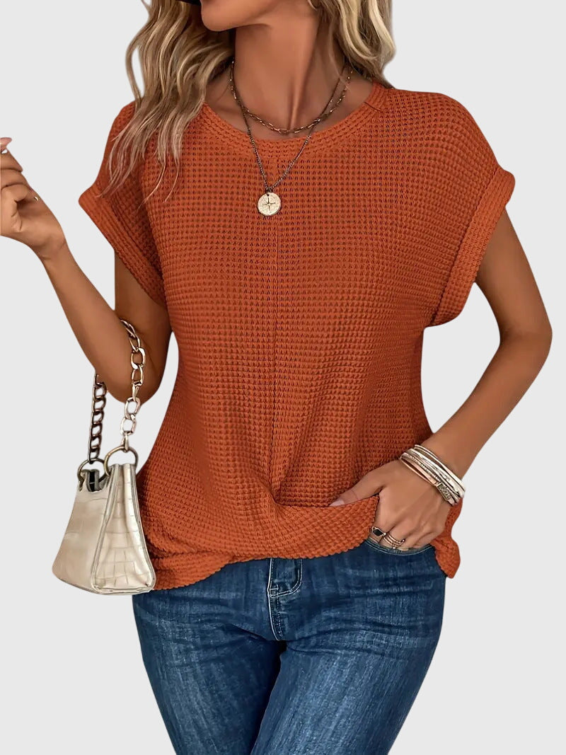 Lindenberg™ | Damen Bluse mit Rundhalsausschnitt und figurschmeichelndem Schnitt