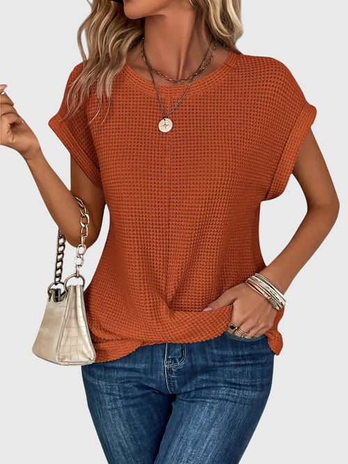 Lindenberg™ | Damen Bluse mit Rundhalsausschnitt und figurschmeichelndem Schnitt