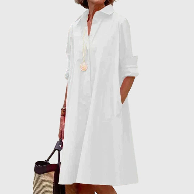 Luviaren™ | Damen Kleid Corrine mit Taschen und fließender Passform