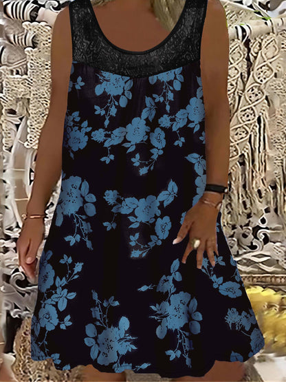 Luviaren™ | Ärmelloses Midikleid mit Blumenmuster