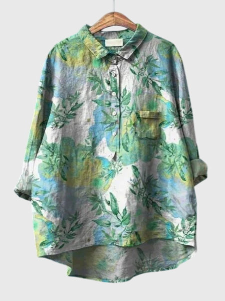 Kronberg™ | Damen Bluse mit Blumenmuster und Knopfleiste