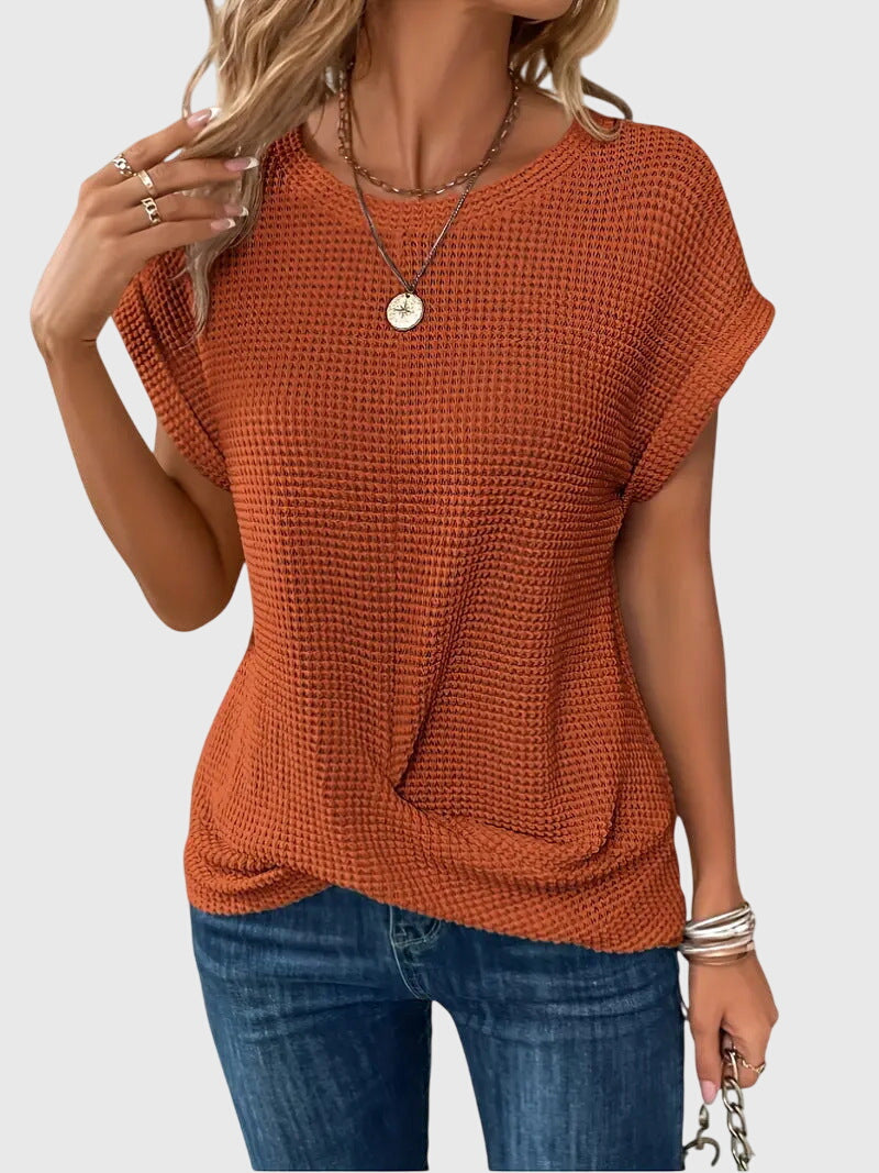 Lindenberg™ | Damen Bluse mit Rundhalsausschnitt und figurschmeichelndem Schnitt