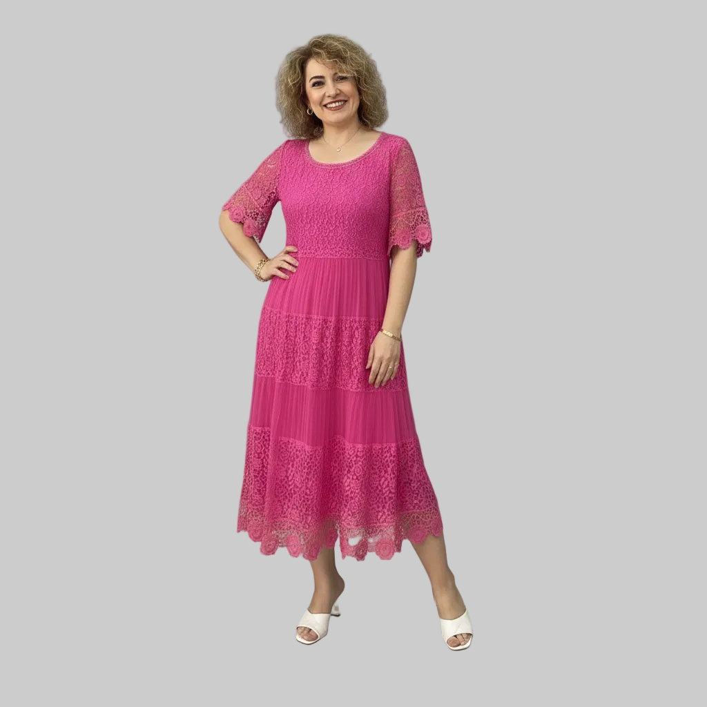 Luviaren™ | Spitzenkleid mit Rundhalsausschnitt