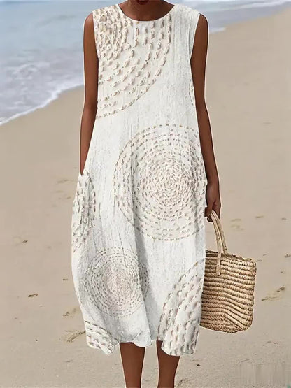 Aurelis™ | Ärmelloses Sommerkleid mit Rundhalsausschnitt