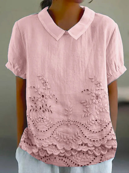 Aurelis™ | Damen Shirt mit floraler Stickerei