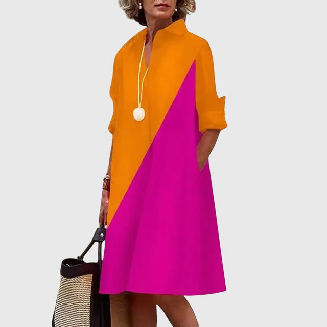 Luviaren™ | Damen Kleid Corrine mit Taschen und fließender Passform