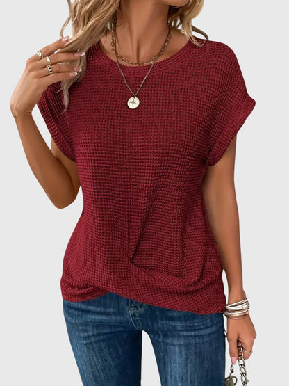 Lindenberg™ | Damen Bluse mit Rundhalsausschnitt und figurschmeichelndem Schnitt