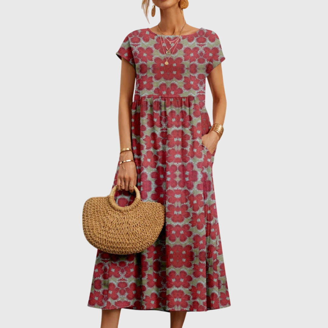 Aurelis™ | Fließendes Blumenkleid mit lockerer Passform