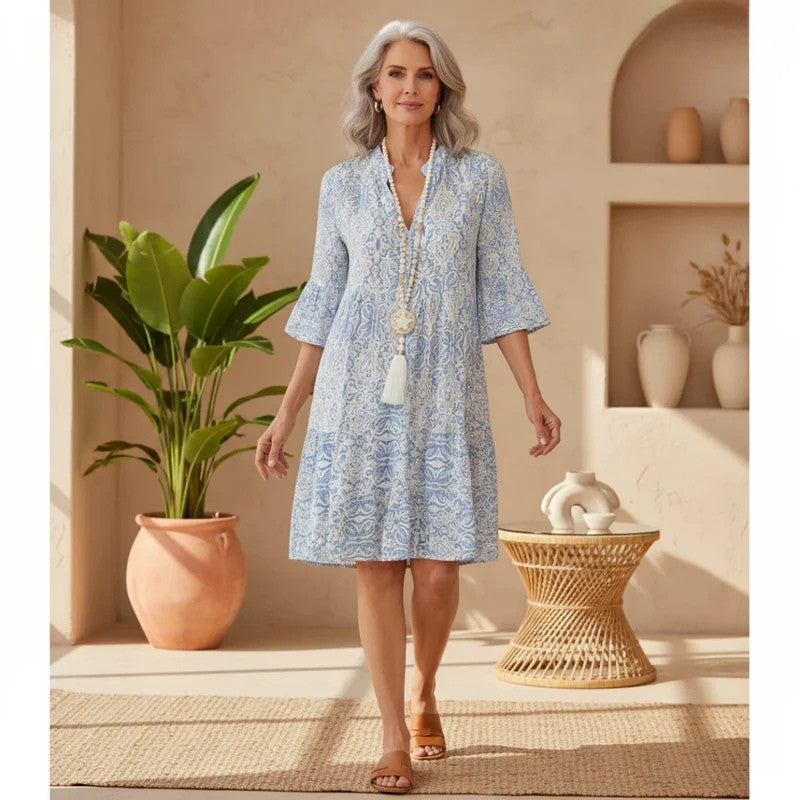 Luviaren™ | Boho Minikleid mit V-Ausschnitt