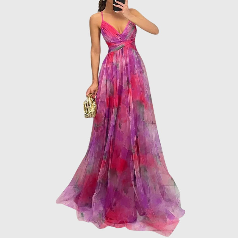 Aurelis™ | Blumenprint Maxikleid mit verstellbaren Trägern