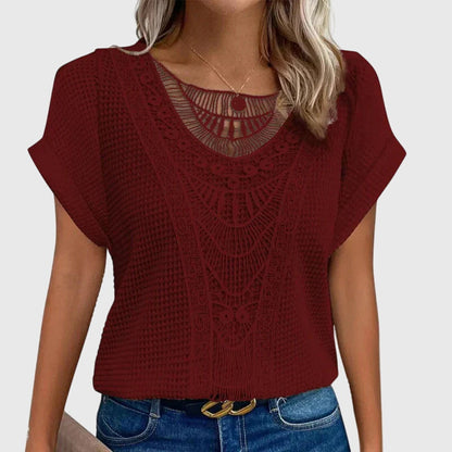 Luviaren™ | Ibiza-Bluse mit Spitzenverzierungen