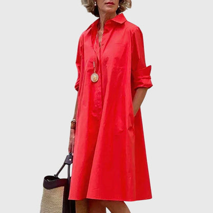 Luviaren™ | Damen Kleid Corrine mit Taschen und fließender Passform
