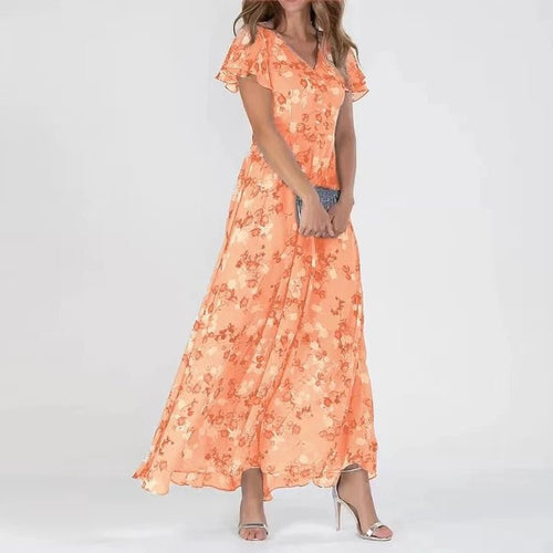 Aurelis™ | Elegantes Maxikleid mit V-Ausschnitt