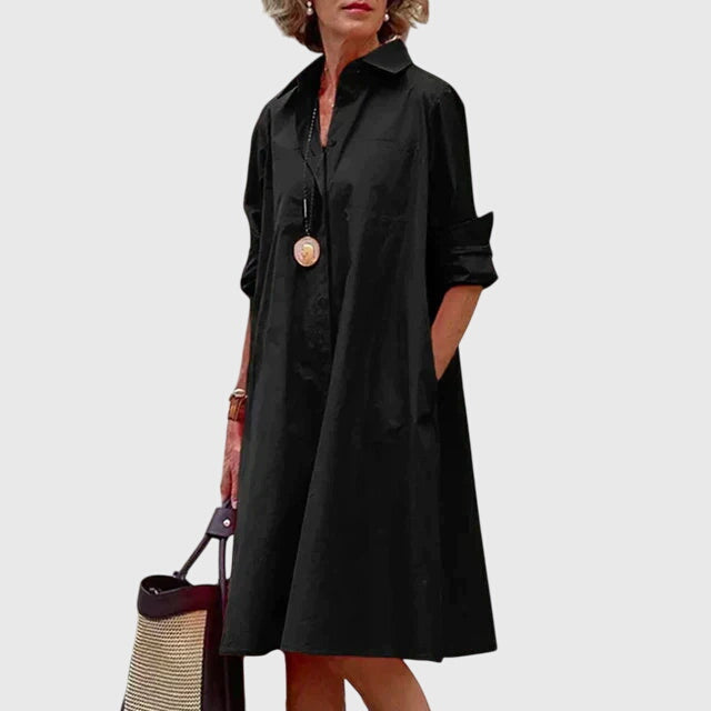 Luviaren™ | Damen Kleid Corrine mit Taschen und fließender Passform