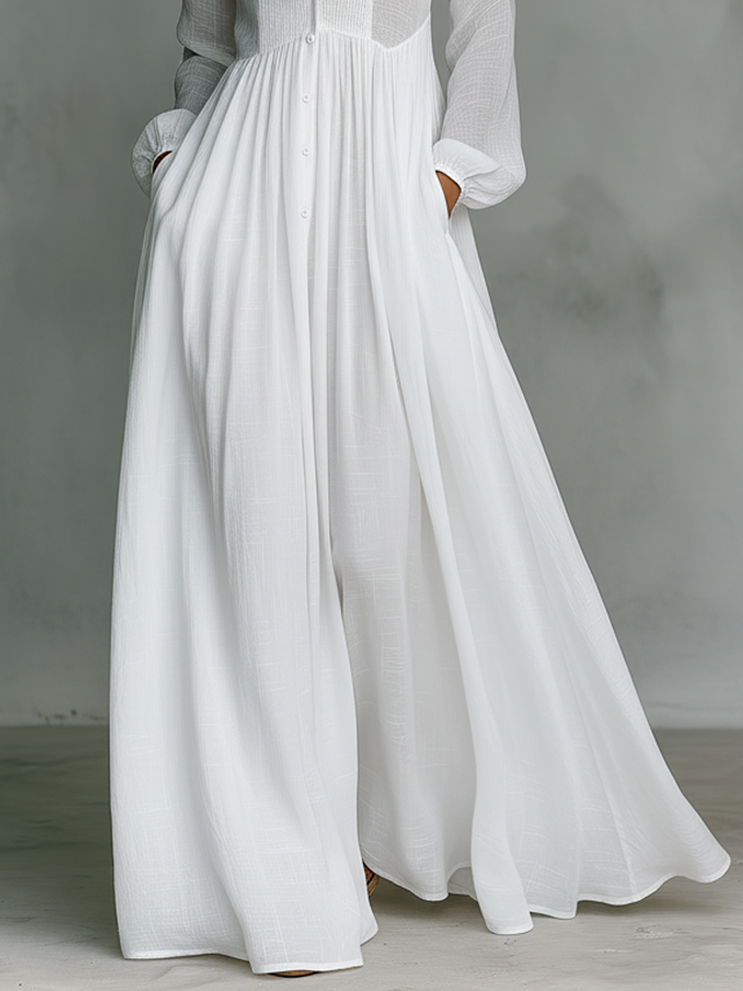 Aurelis™ | Serena Maxikleid mit Knopfleiste