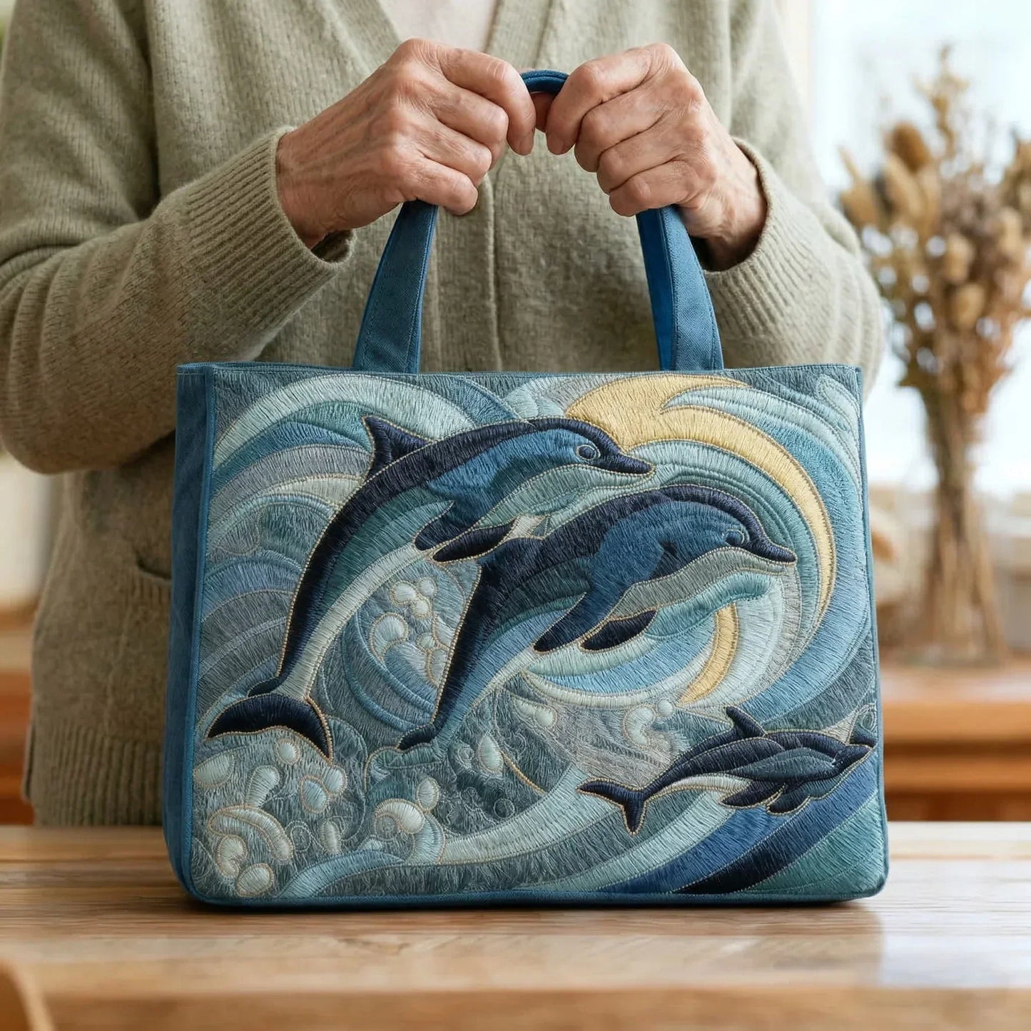 Stahlberg™ | Handtasche mit Wellensteppung