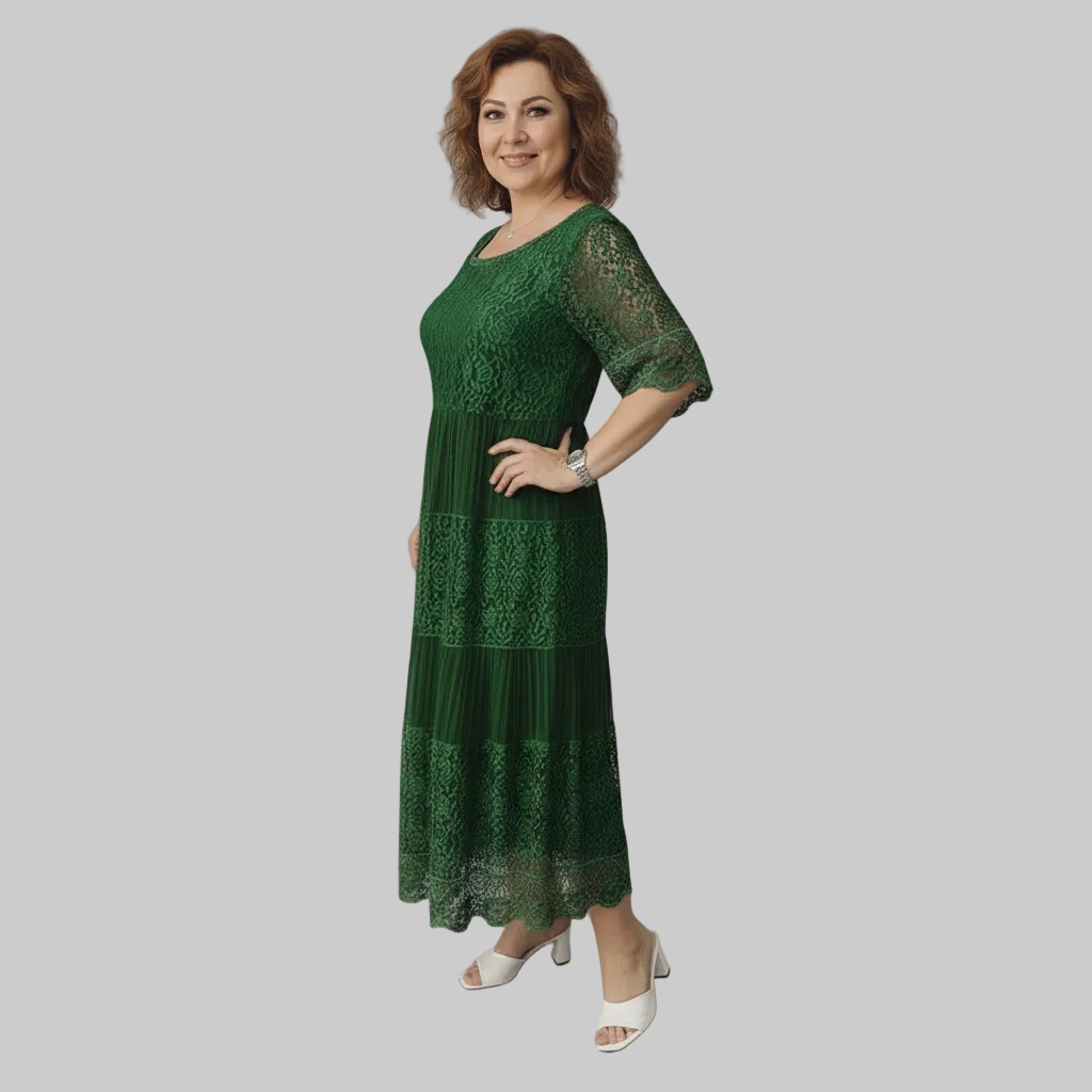 Luviaren™ | Spitzenkleid mit Rundhalsausschnitt