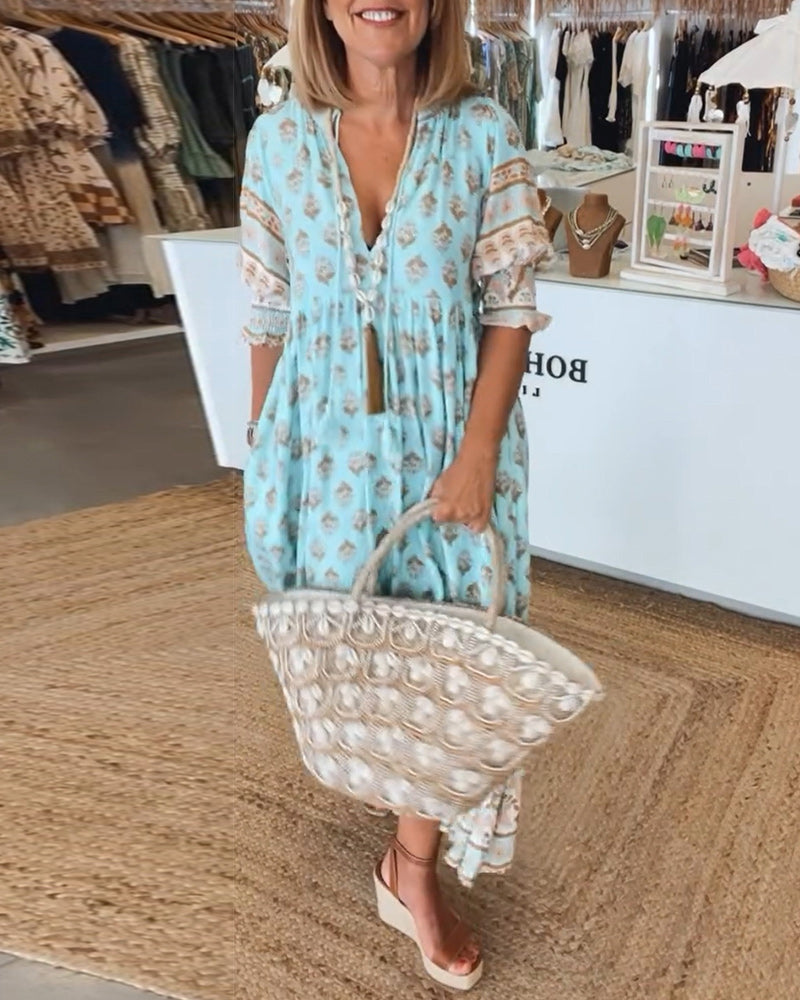 Aurelis™ | Midi Strandkleid im Bohemian Stil