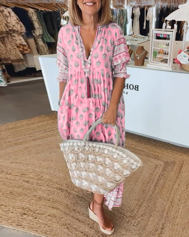 Aurelis™ | Midi Strandkleid im Bohemian Stil