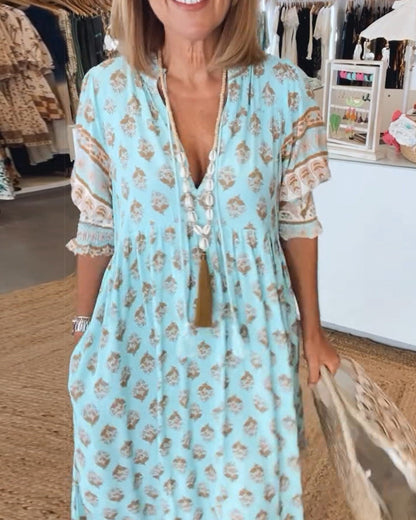 Aurelis™ | Midi Strandkleid im Bohemian Stil