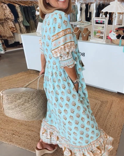 Aurelis™ | Midi Strandkleid im Bohemian Stil