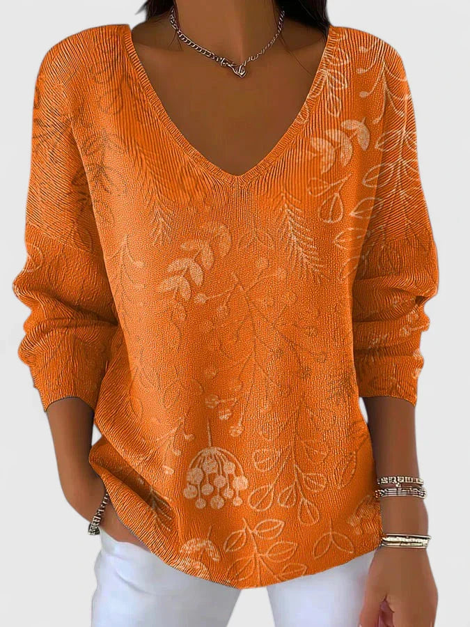 Luviaren™ | Damen Top mit V-Ausschnitt und lockerer Passform