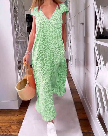 Luviaren™ | Elegantes Maxikleid mit V-Ausschnitt