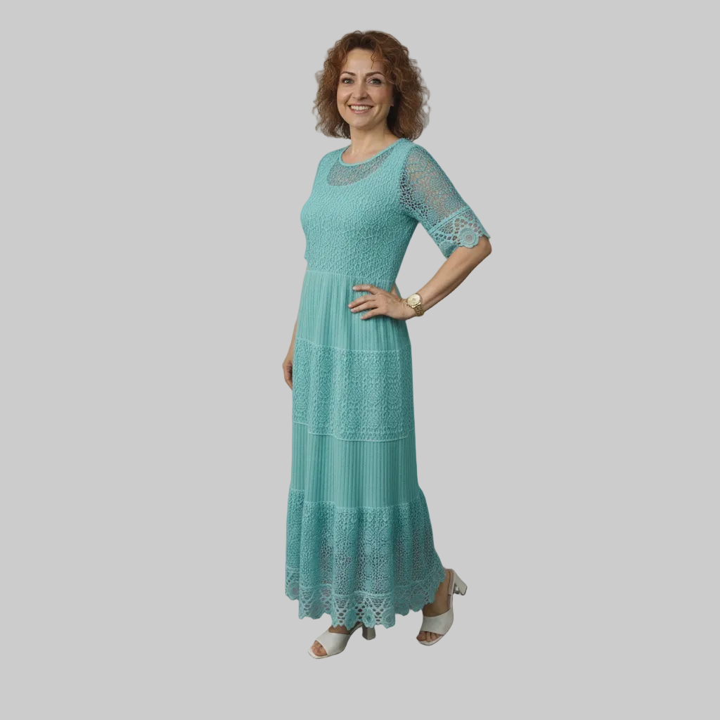 Luviaren™ | Spitzenkleid mit Rundhalsausschnitt