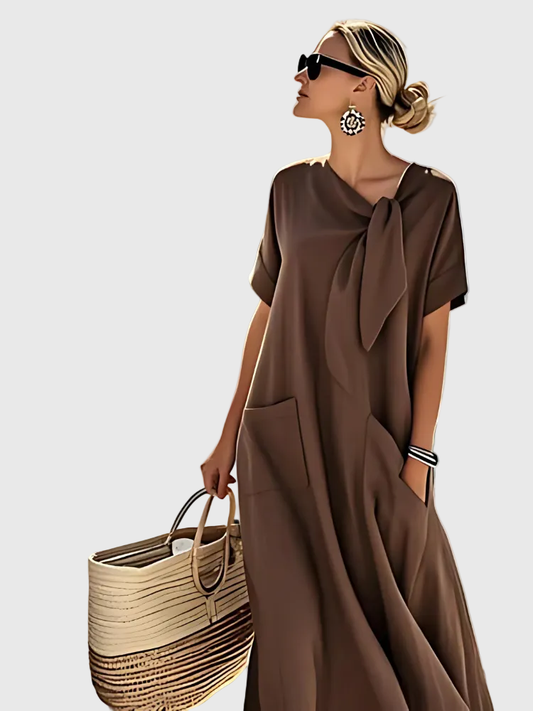 Aurelis™ | Sommerkleid mit Schleife und Seitentaschen
