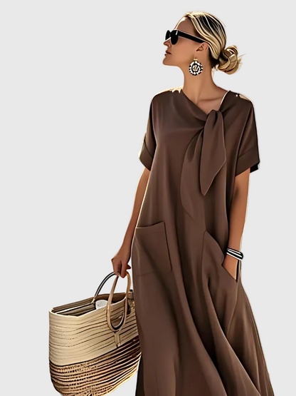 Aurelis™ | Sommerkleid mit Schleife und Seitentaschen
