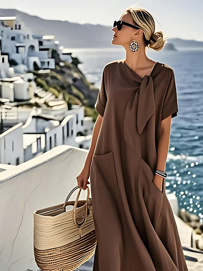 Aurelis™ | Sommerkleid mit Schleife und Taschen