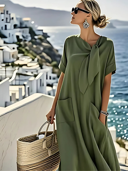 Aurelis™ | Sommerkleid mit Schleife und Taschen