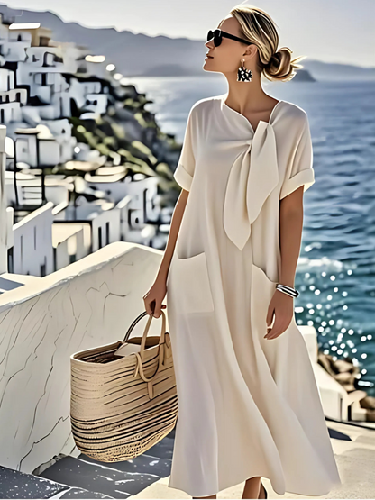Aurelis™ | Sommerkleid mit Schleife und Taschen