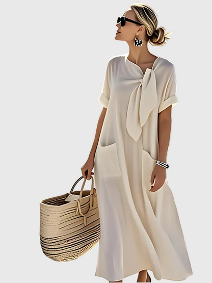 Aurelis™ | Sommerkleid mit Schleife und Seitentaschen