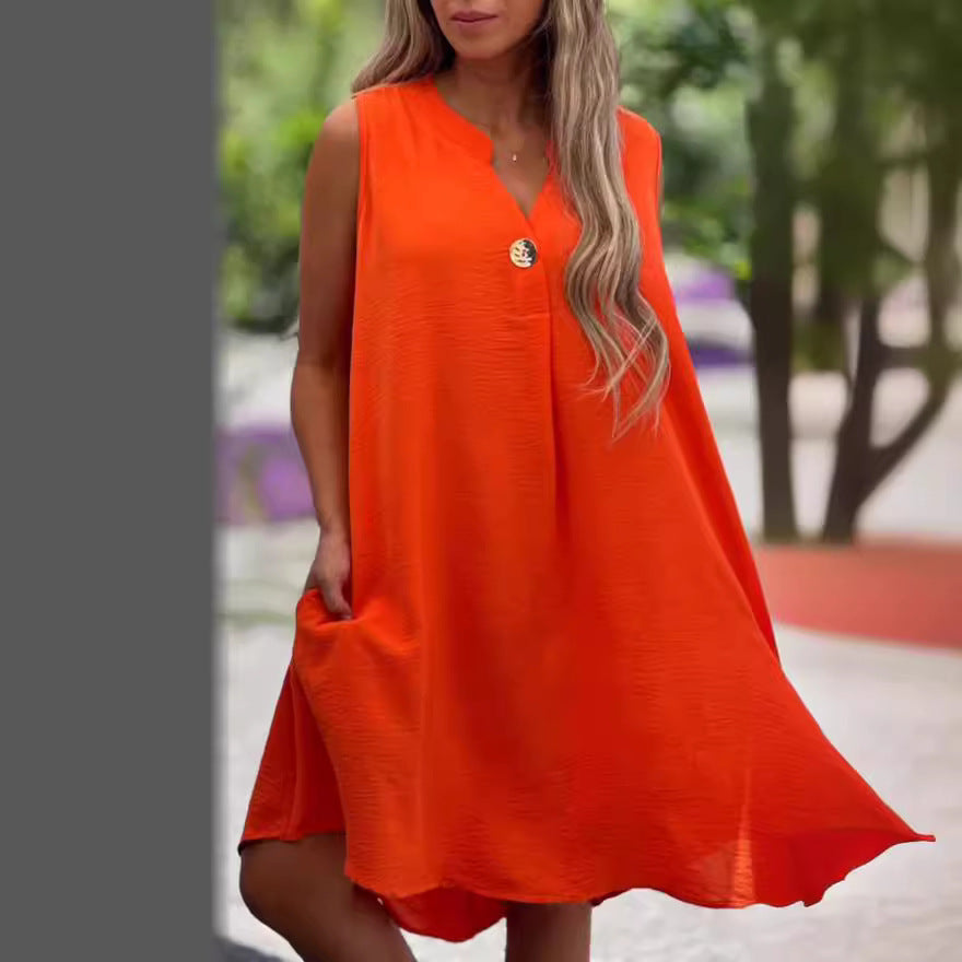 Luviaren™ | Ärmelloses Sommerkleid mit V-Ausschnitt