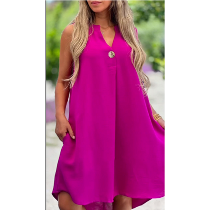 Luviaren™ | Ärmelloses Sommerkleid mit V-Ausschnitt