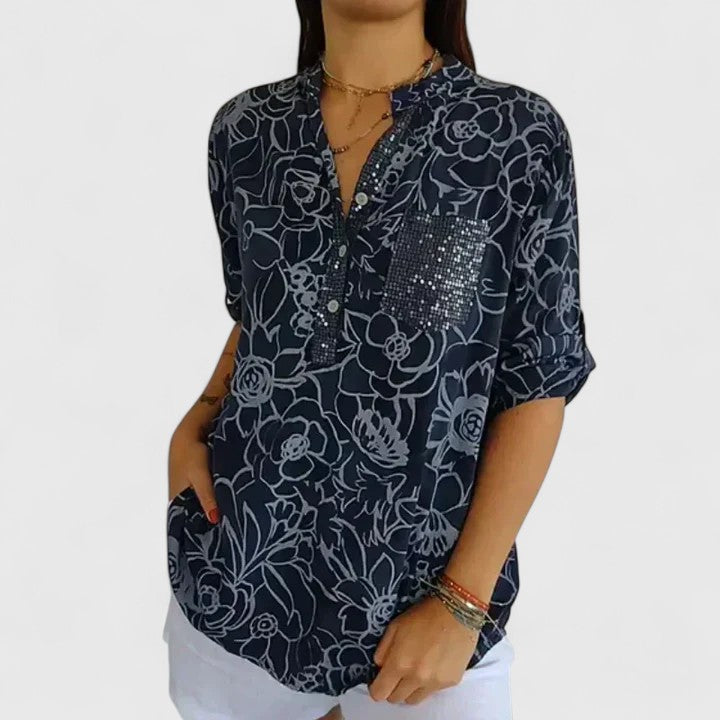 Luviaren™ | Damen Bluse mit Blumenmuster und lockerer Passform