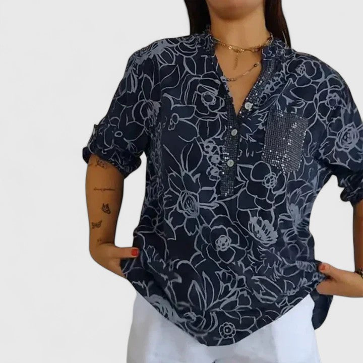 Luviaren™ | Damen Bluse mit Blumenmuster und lockerer Passform